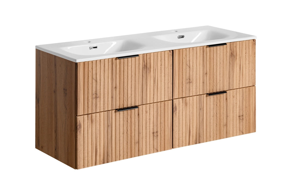 Set mobili bagno 120 cm con lavabo per mobile SKY Adel Oak 120 x 1401 x 46 cm