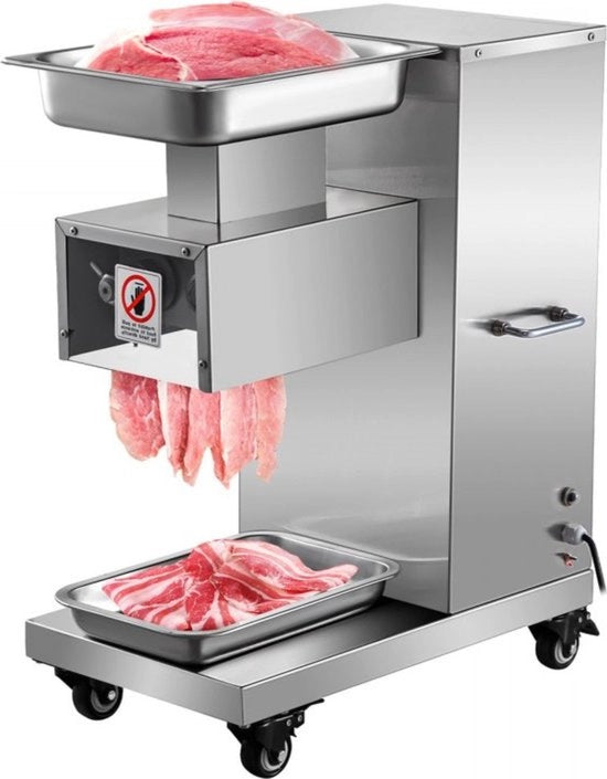 Snidatrice elettrica per carne e verdure - RVS - 750W - Con ruote