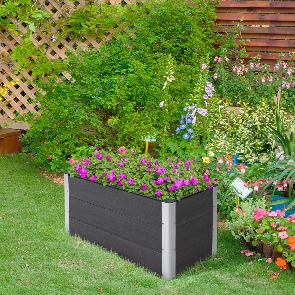 Hochbeet in Alluminio ¨C zephmum ¨C Grigio 100x50x55.5cm