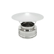 Fumaiolo da 130-180mm tipo cinese inox aisi 304 base tonda doppia parete