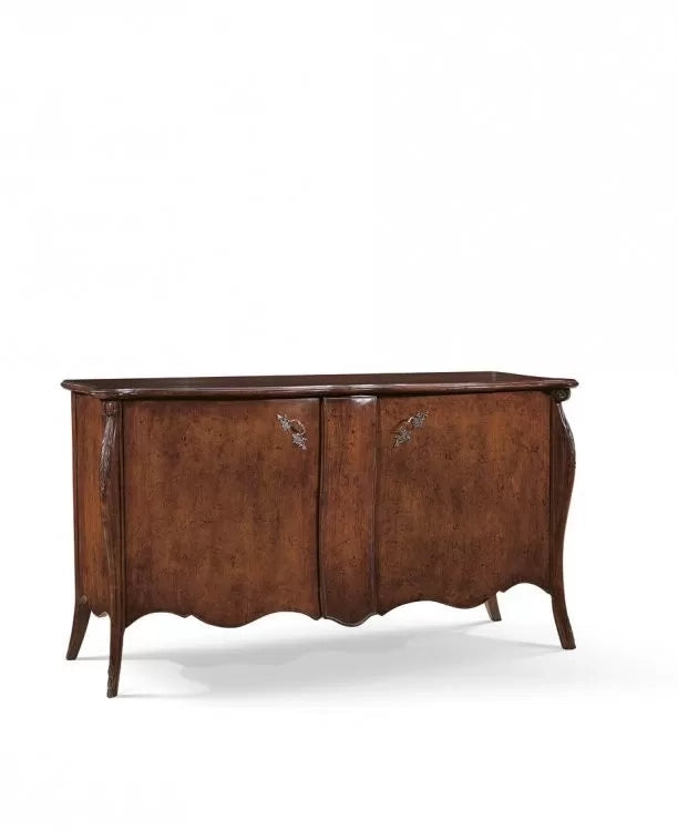 Credenza sagomata 2 porte 1 cassetto estraibile legno grezzo 165x52x88 (2112) - Mobili 2G