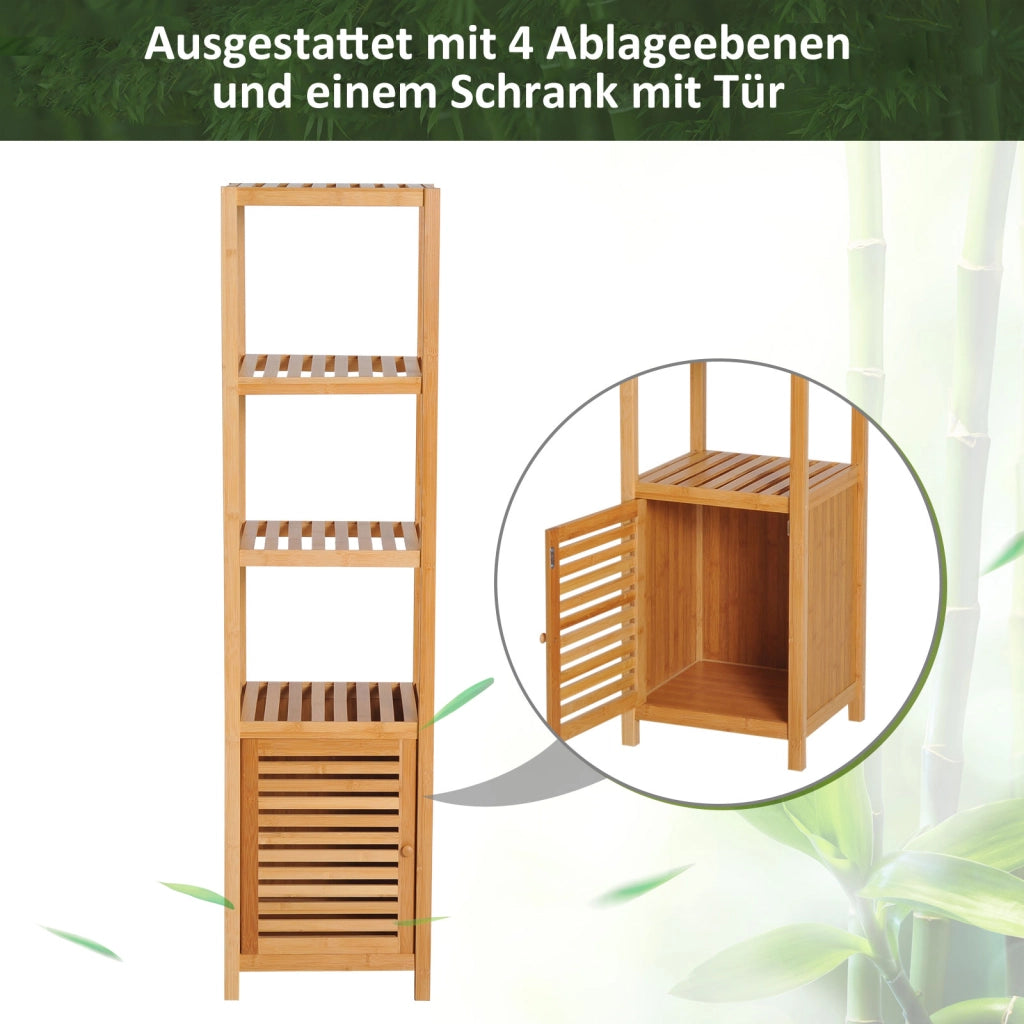 Armadietto Bagno ¨C Zephmum ¨C Bianco Legno 36x33x140 cm