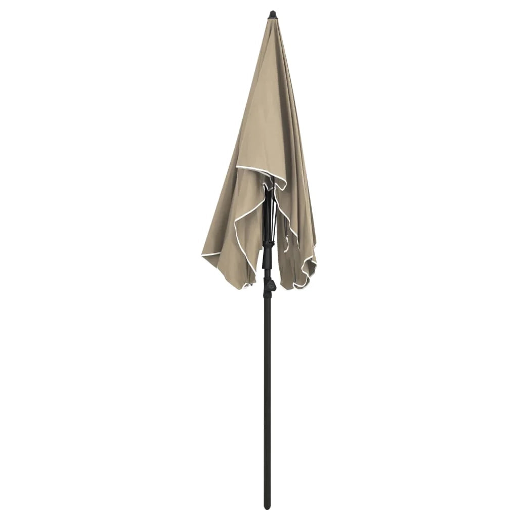 Ombrellone da giardino con palo 200 x 130 cm tortora 02_0008321