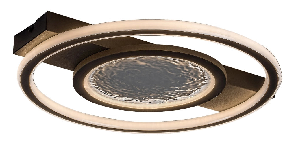 Rabalux Aranis plafoniera LED nera lunare 43cm 50W