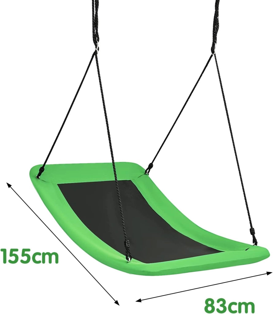 Altalena da Giardino per Bambini, Con Telaio in Metallo, Regolabile in Altezza, Carico Fino a 150 kg, Ideale per Parco, Parco Giochi, Cortile, 80 x 150 cm (Verde)