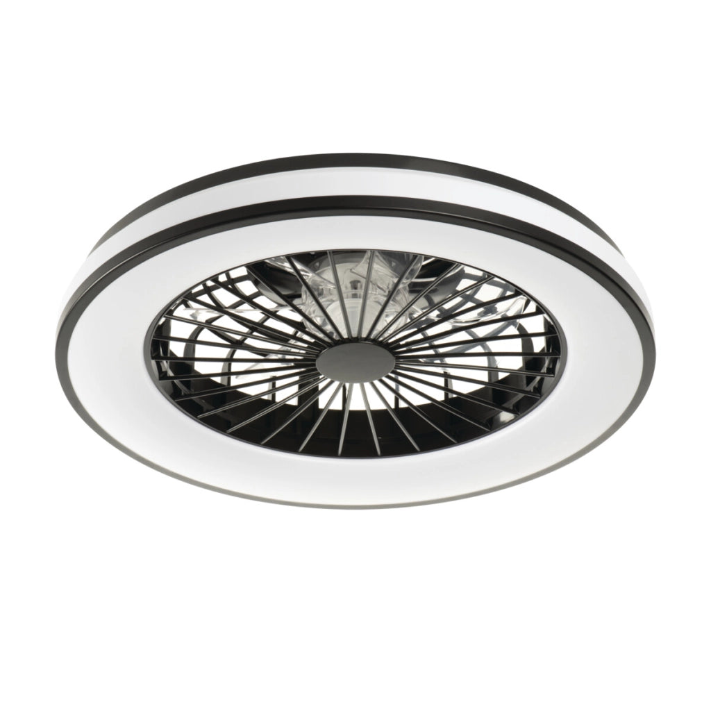 Plafoniera LED CCT con ventilatore PLAVE nera Kanlux 38033