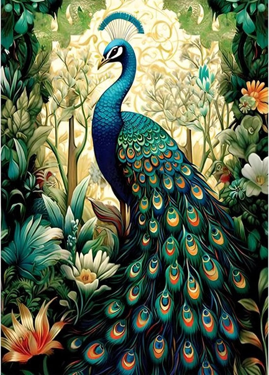 Kit di pittura a diamanti 5D per adulti con foto di animali e fiori - set di bordatura con Strass per uso domestico