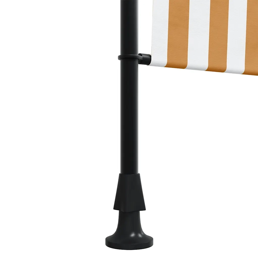 Tenda a Rullo Esterno-Tenda avvolgibile Arancio Bianca 200x270cm Tessuto Acciaio