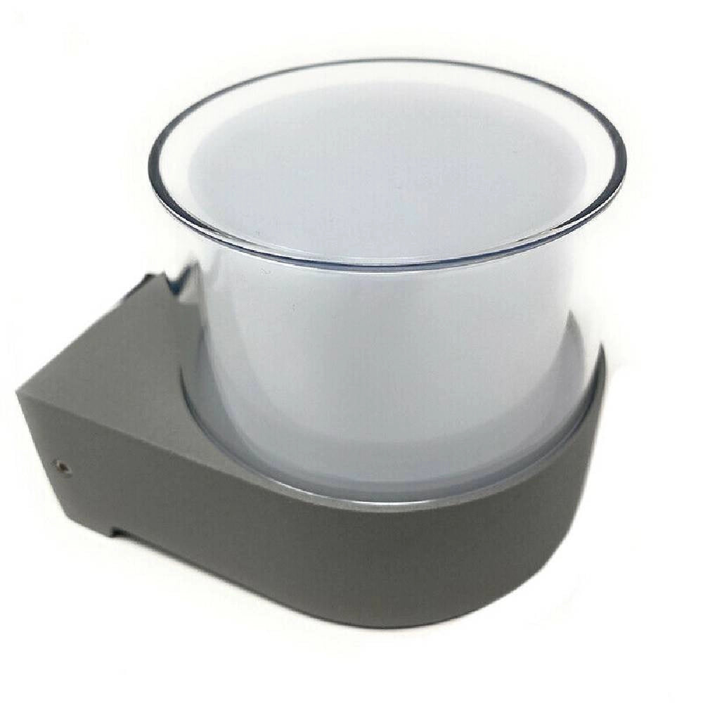 Trade Shop - Applique Moderna A Led Grigio Esterno Da Parete 7 W Luce 6500k 3000k 4000k Es57 -