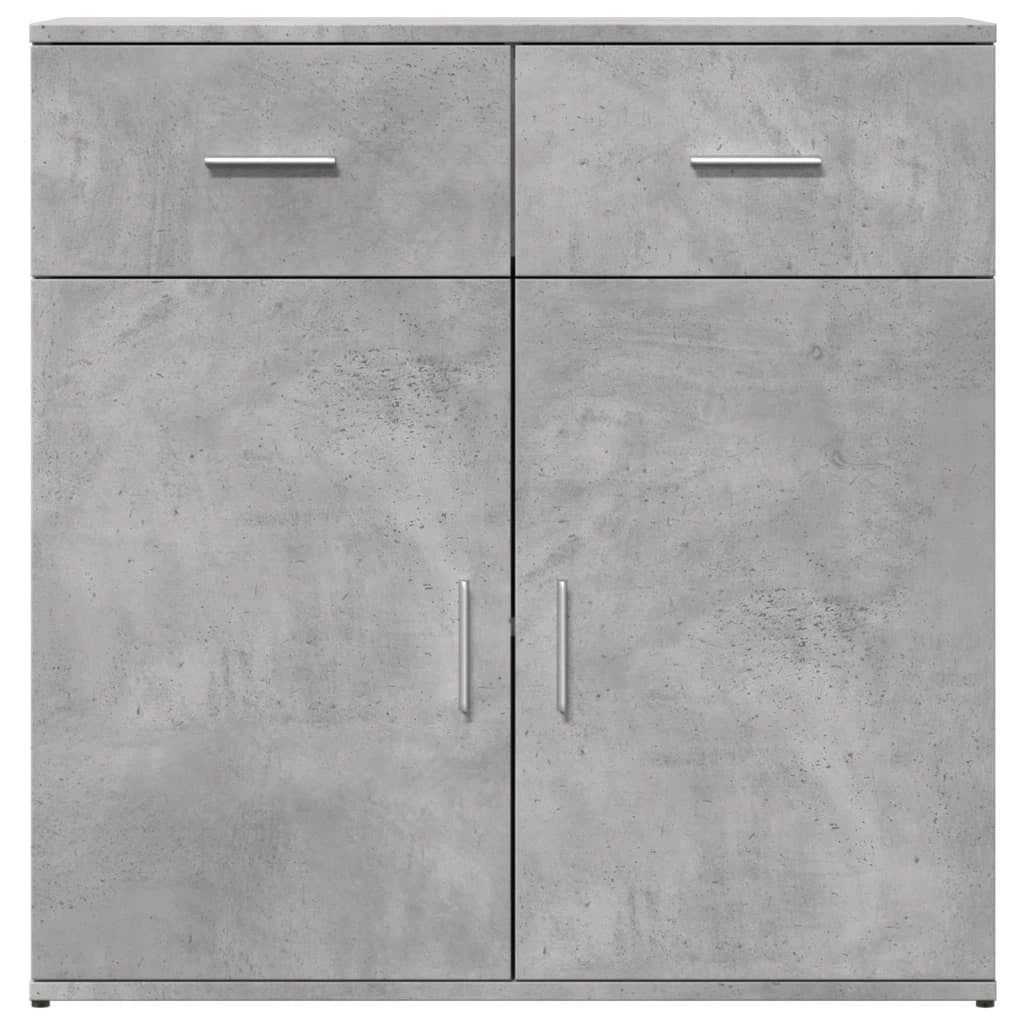 Buffet credenza cassettiera armadio mobile contenitore organizer per cucina soggiorno salotti set da 2 79 x 38 x 80 cm legno ingegnerizzato grigio 02_0036868