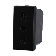 Presa Bipasso Bivalente 2P+T 10/16A Colore Nero Compatibile Con Bticino Axolute