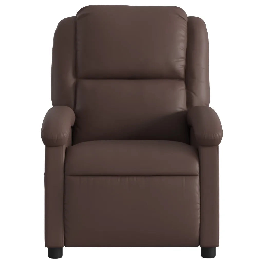 Divano Sedia-Poltrona Reclinabile Marrone in Similpelle 288572