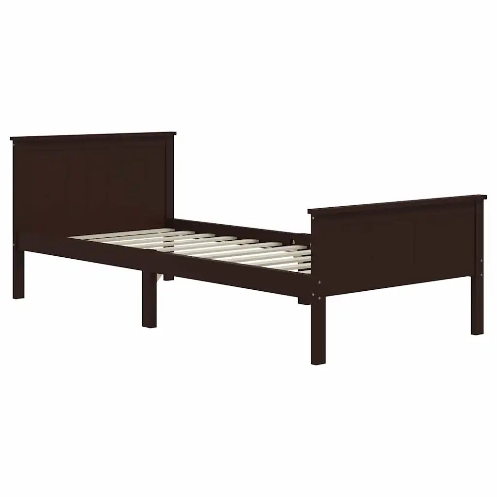 Giroletto Marrone Scuro in Legno Massello di Pino 100x200 cm 322196