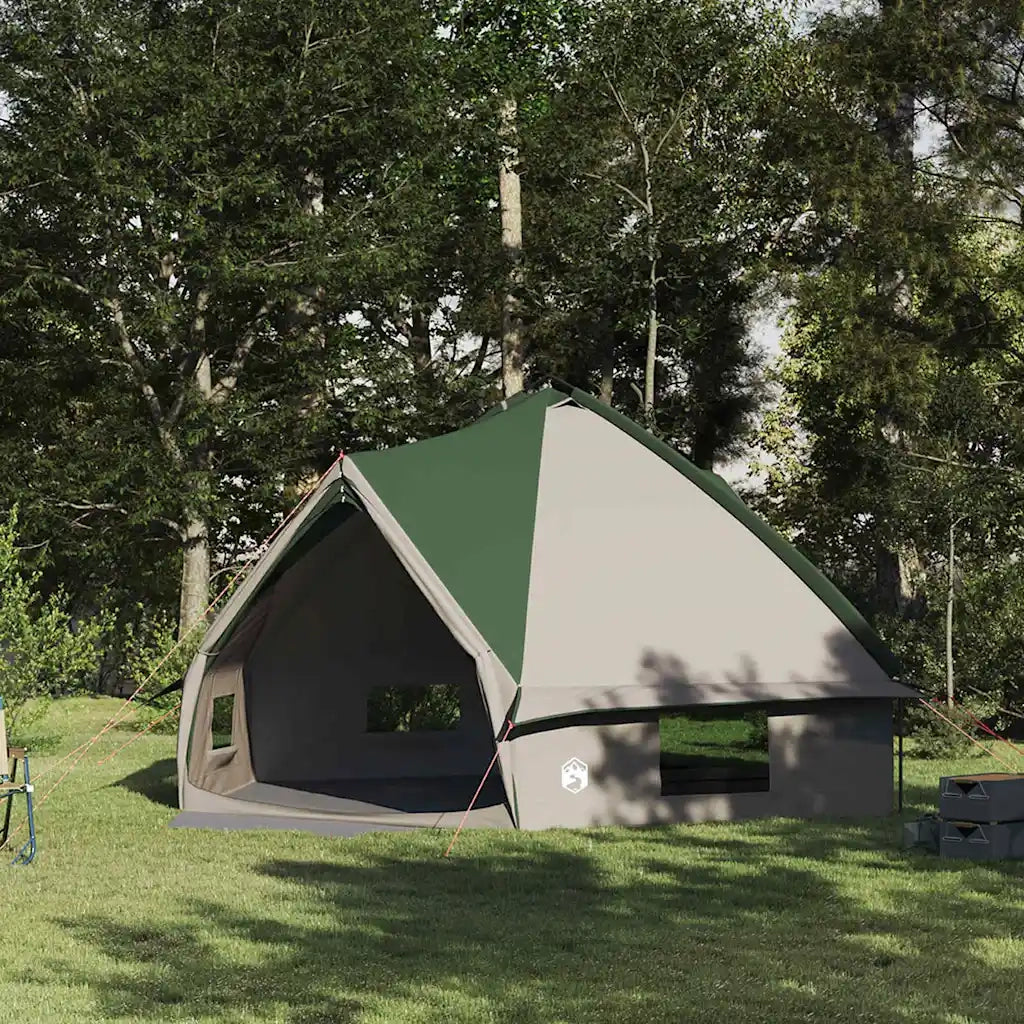 Tenda Teepee per 10 persone Verde e Bianco 567 x 470 x 242 cm 42004065