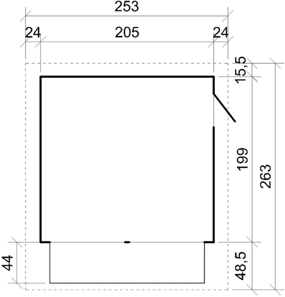 TIMBELA M149B Chiosco in Legno 4 m²