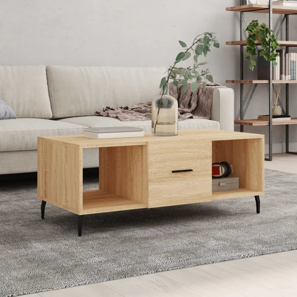 Tavolino da Salotto Rovere Sonoma 102x50x40cm Legno Multistrato 829319