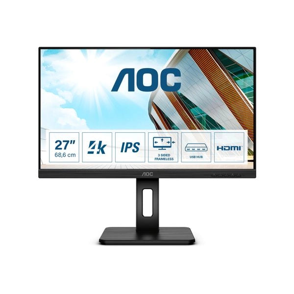 Aoc p2 u27p2 led display 68,6 cm (27") 3840 x 2160 pixel 4k ultra hd nero