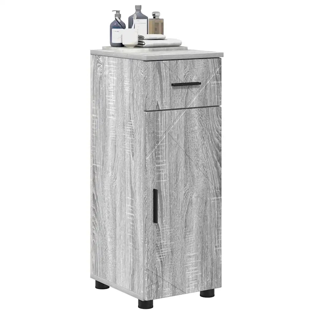 Mobile da Bagno con cassetto Grigio Sonoma 30 x 35 x 80 cm