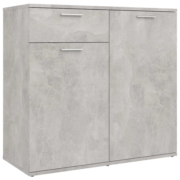 Buffet credenza cassettiera mobiletto mobile contenitore organizer per cucina soggiorno salotto 80 x 36 x 75 cm legno ingegnerizzato grigio 02_0032105