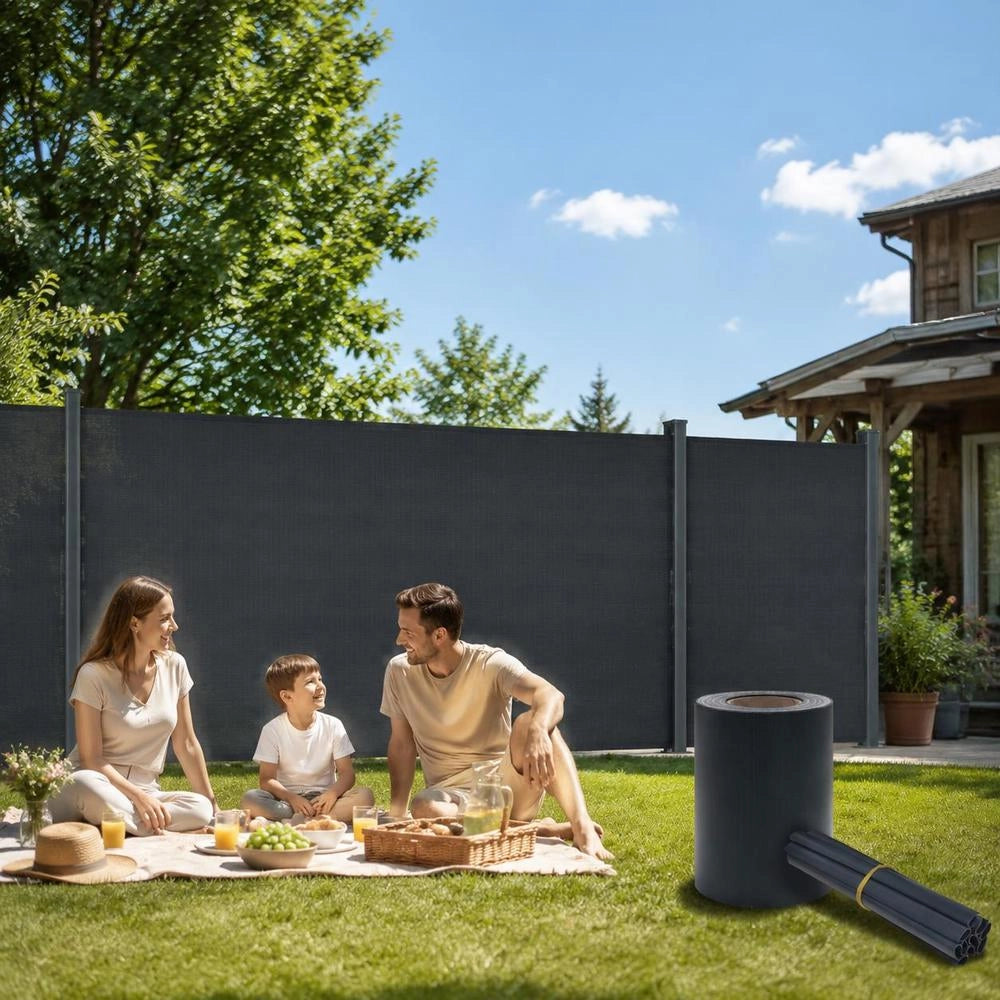 Garden Privacy Screen PVC 35x0.19 M Matt-dark Grey
