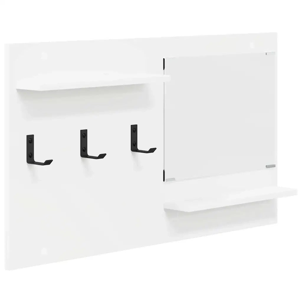 vidaXL Appendiabiti a muro Bianco 90 x 10 x 50 cm Legno multistrato