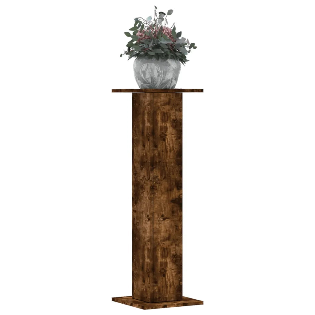 Supporti per piante | Sostegno per piante 2 pz Rovere Fumo 30x30x95 cm in Truciolato