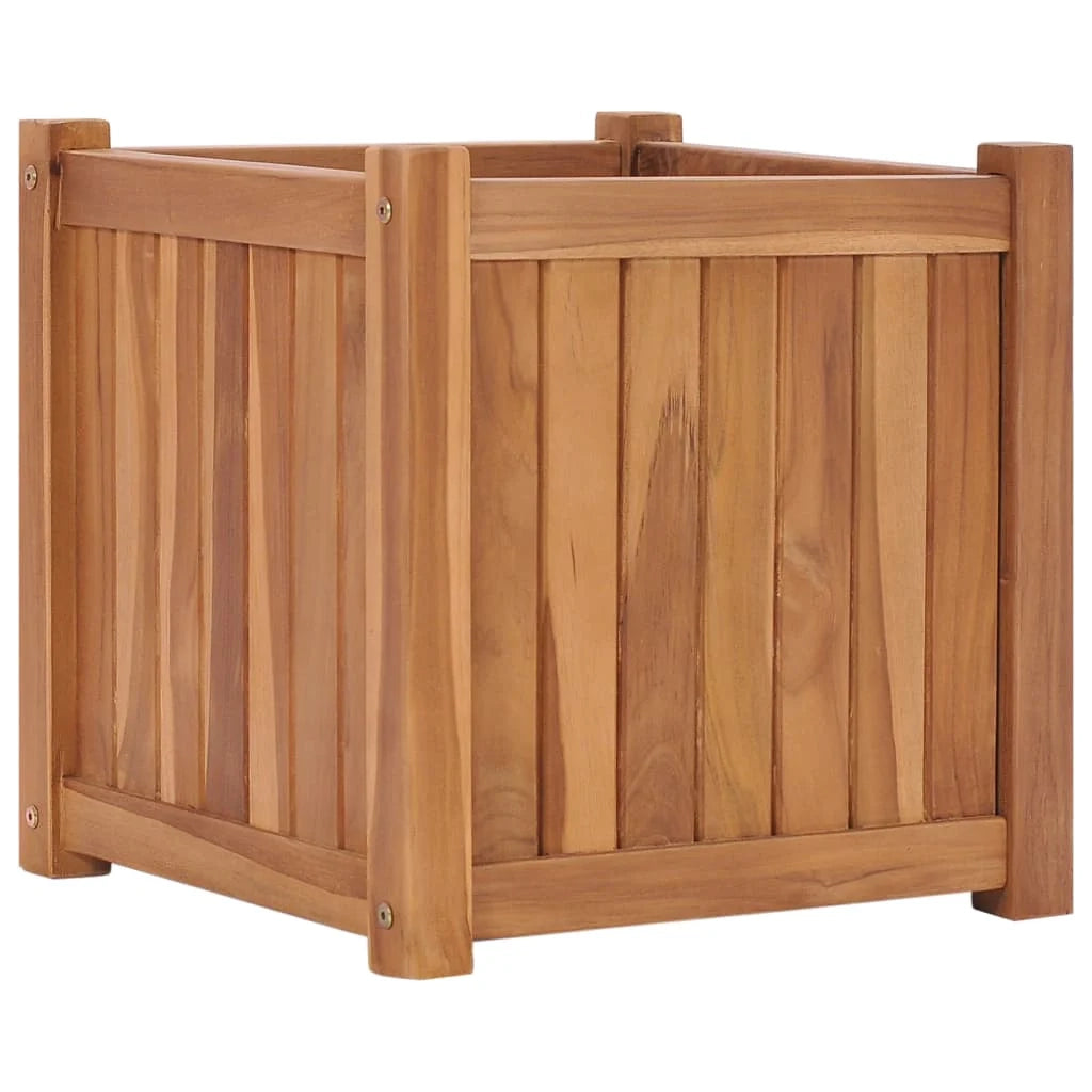 Fioriera rialzata per piante e fiori terrazza/giardino 40 x 40 x 40 cm legno massello di teak marrone 02_0039230