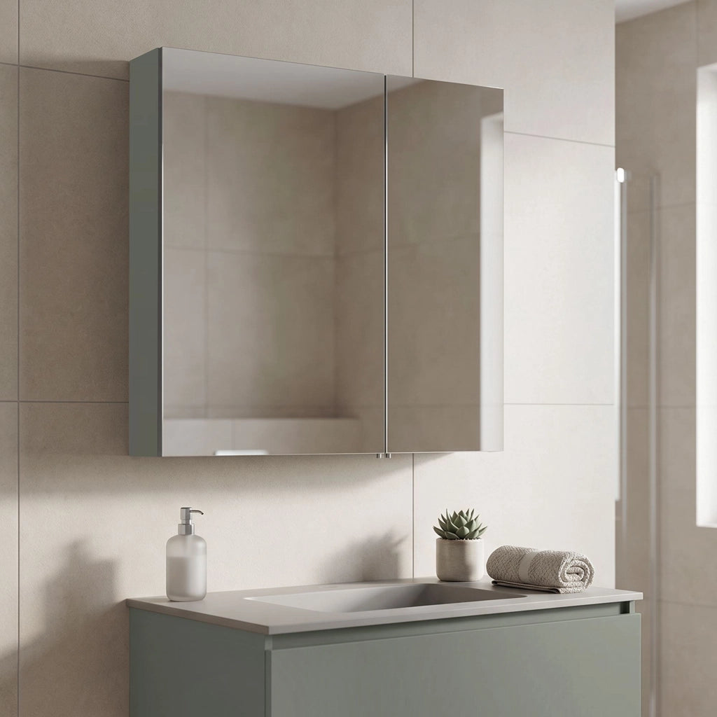 Mobile da bagno "Bari 60" - 60 x 16 x 66 cm - Verde opaco