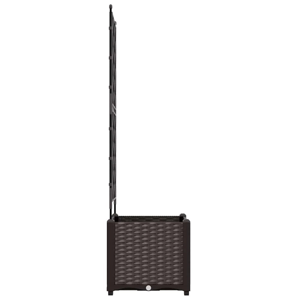 Fioriera da giardino moderna e minimalista 40 x 40 x 143 cm acciaio marrone 02_0058511