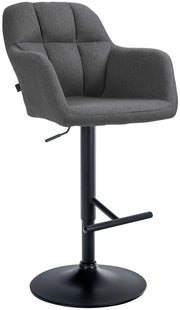 Barhocker Natoma Stoff schwarz
