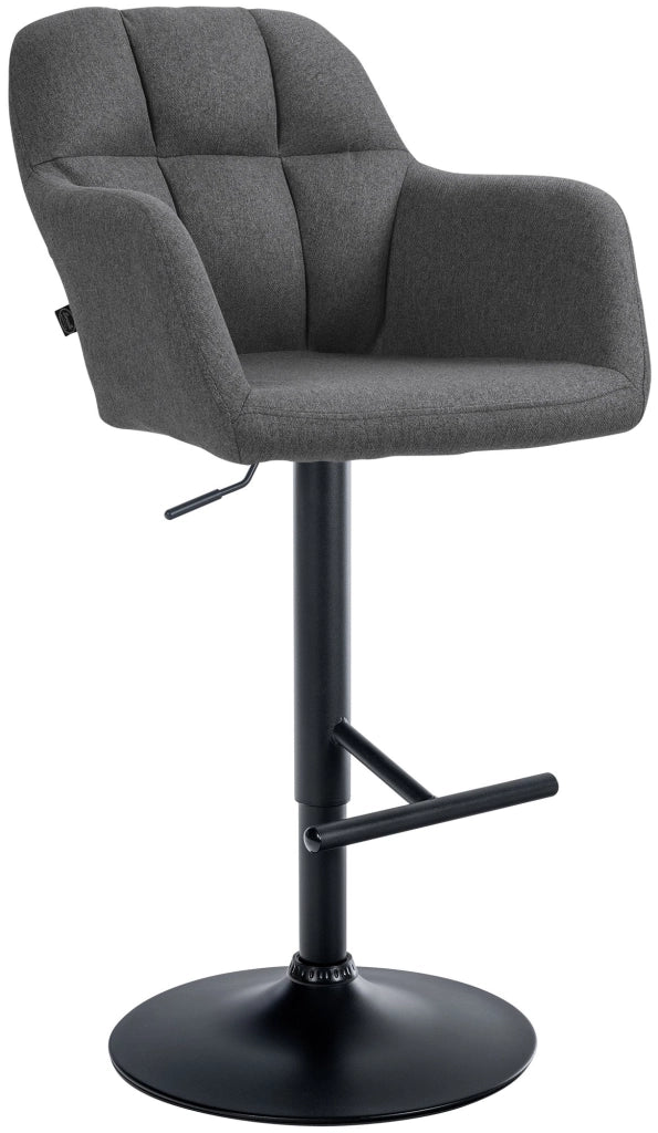 Barhocker Natoma Stoff schwarz