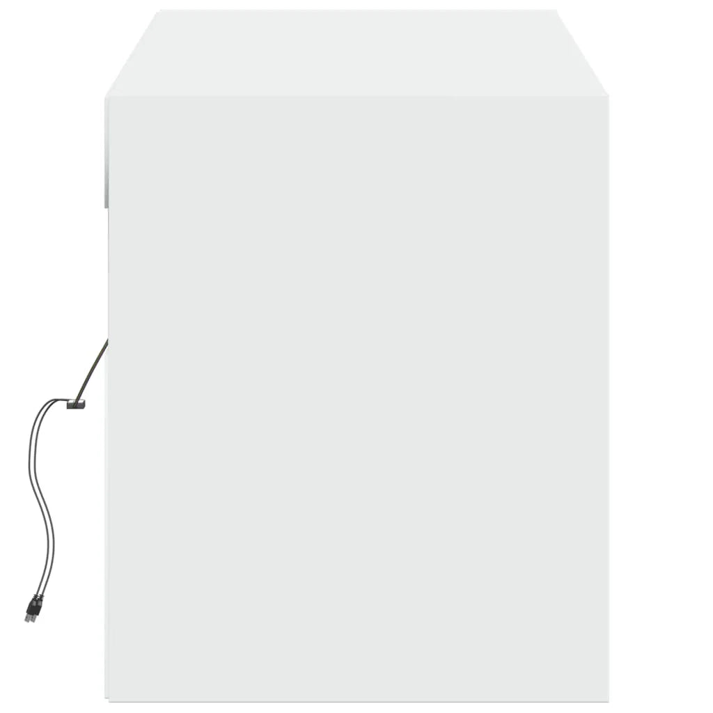 Mobile TV multimediale scaffale TV credenza mobile TV sala da pranzo soggiorno camera da letto mobile da parete con luci LED 140 x 31 x 38 cm bianco 02_0027865