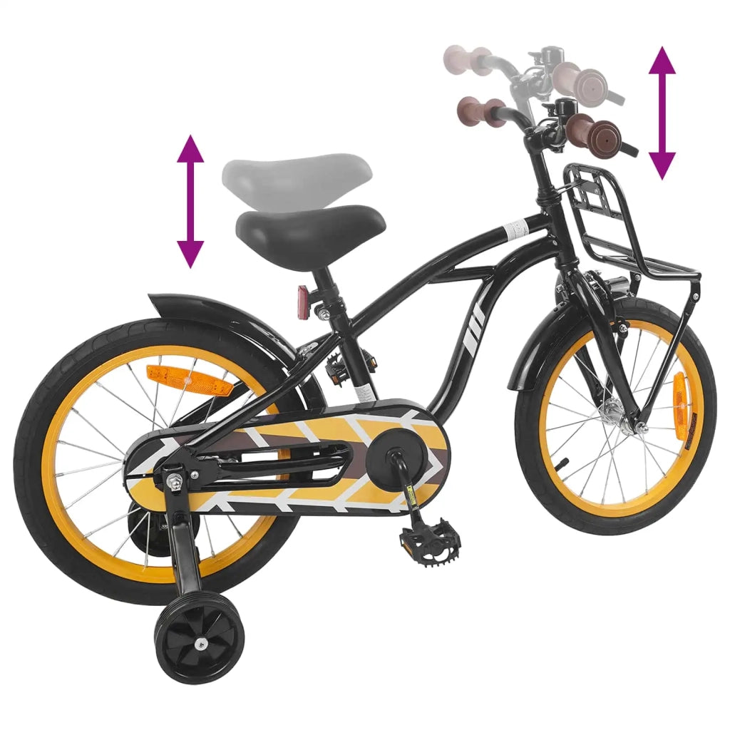 Bicicletta per Bambini 16 Pollici per bambini di 4-6 anni Nero 42009301