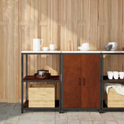 Set di Stoccaggio per Cucina con lo scaffale 2 pcs Ruggine 3392693