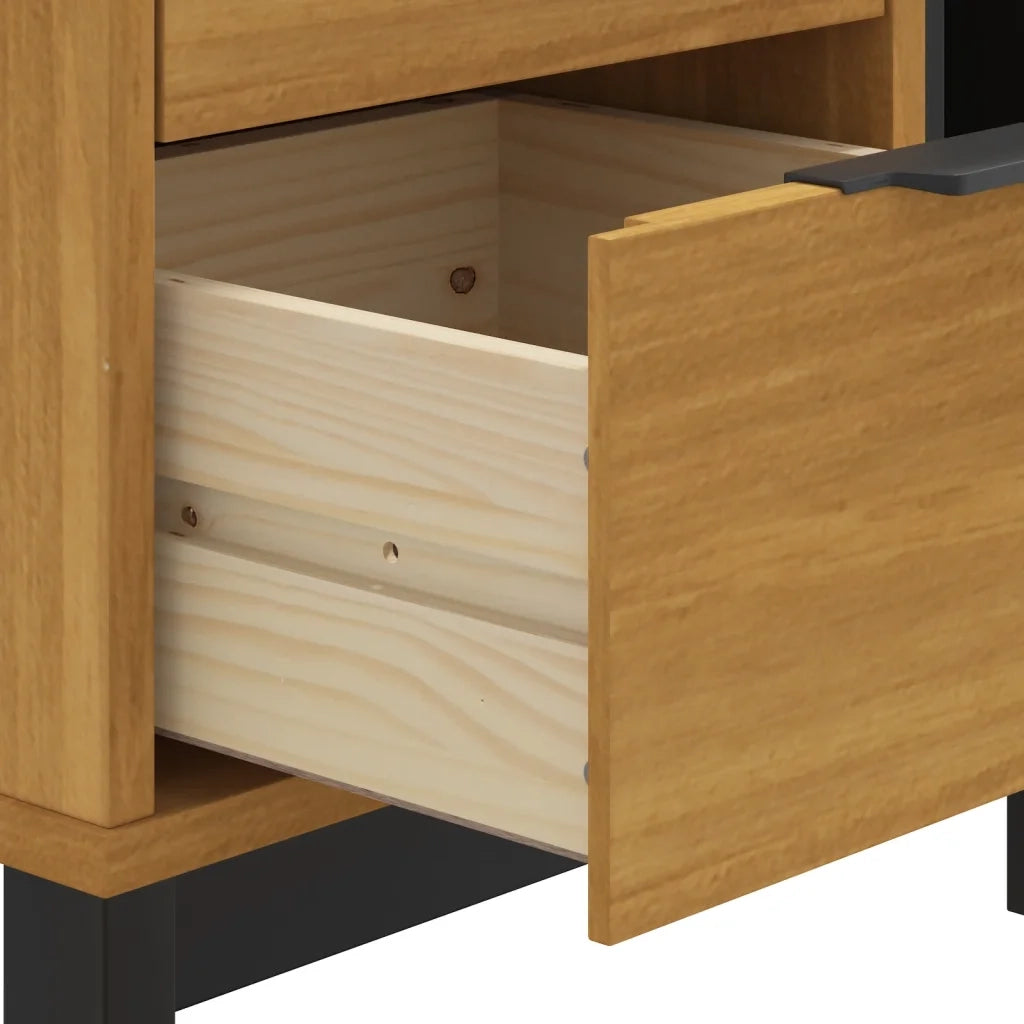 Comodino FLAM 49x35x50 cm in Legno Massello di Pino 357813