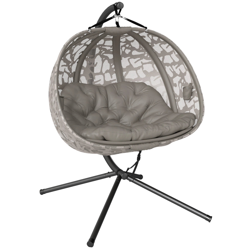Poltrona Sospesa Relax 2 Posti ¨C zephmum ¨C Grigio 126x126x176 cm