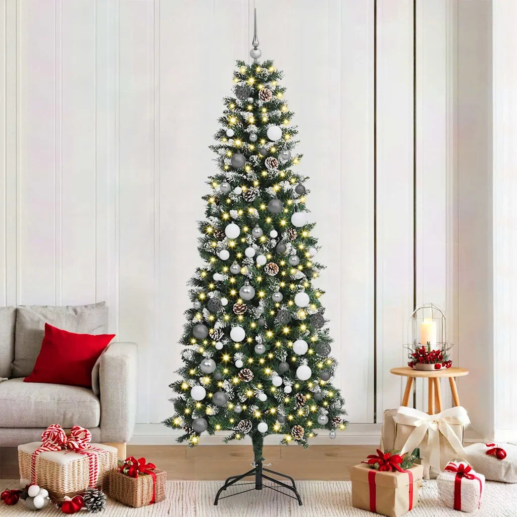 Albero di Natale artificiale con 300 LED Verde 210 cm 3395831