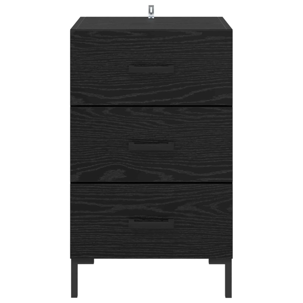 Armadio da Notte Rovere Nero 40 x 40 x 66 cm Legno multistrato 882118