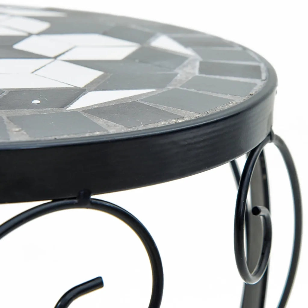 Supporti per piante | Sostegno per piante 3 pz Nero e Bianco in Ceramica