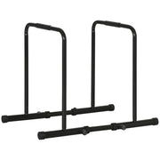 Easycomfort Barra per Dip in Acciaio ad Altezza Regolabile con 6 Lunghezze Regolabili, 90-102x65x80-90 cm, Nera