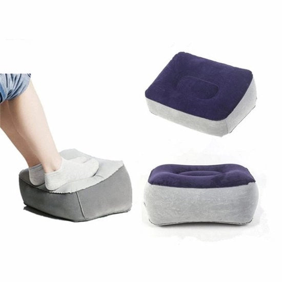 Sostegno per le Gambe Cuscino Inflabili - Altezza Regolabile - Portatile - Riduce la Sofficità - Adatto per Voli/Auto - PVC di Alta Qualità 37x30x20cm - Cuscino per le Gambe