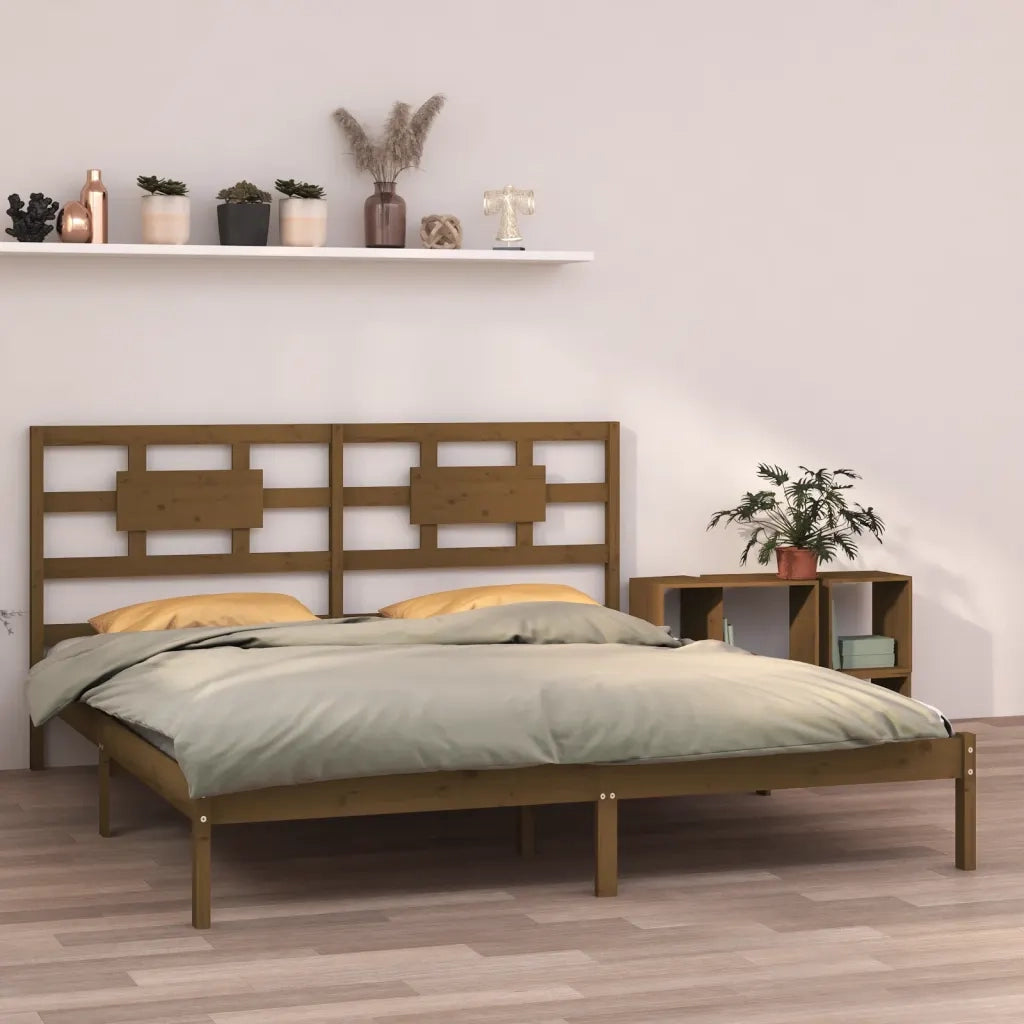 Giroletto senza Materasso-Struttura Letto Ambra 200x200 Legno Massello 290673