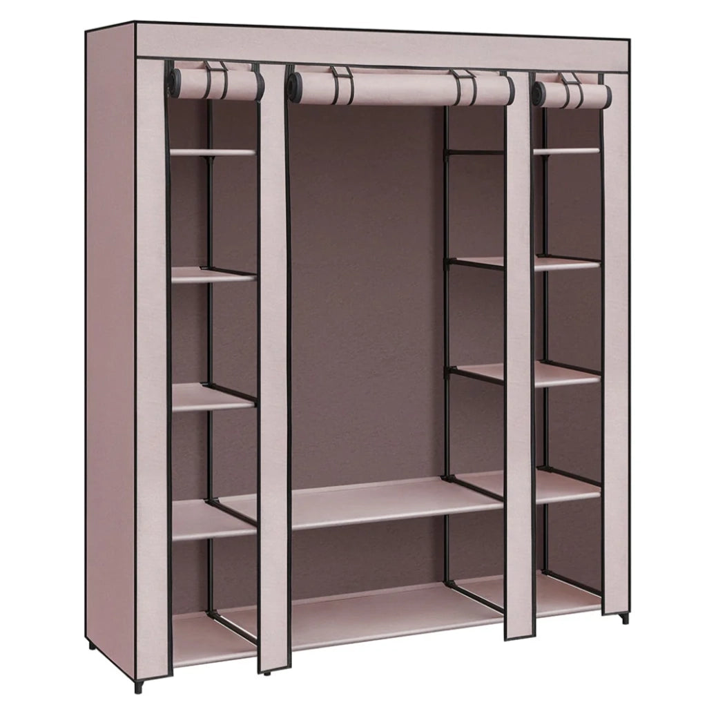 Armadio/guardaroba XXL in tessuto non tessuto 175 x 150 x 45 cm rosa 12_0004011