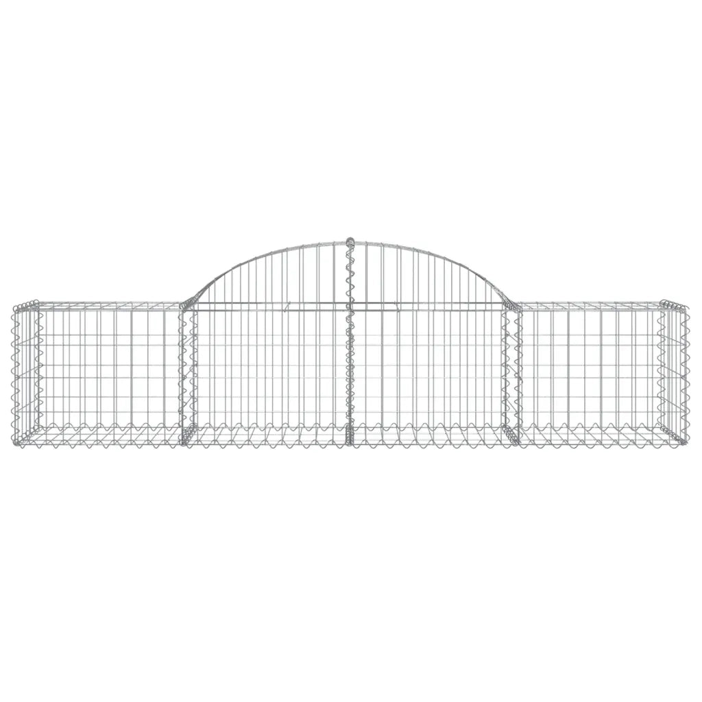 Cesti Gabbioni ad Arco 15 pz 200x50x40/60 cm Ferro Zincato 3146270