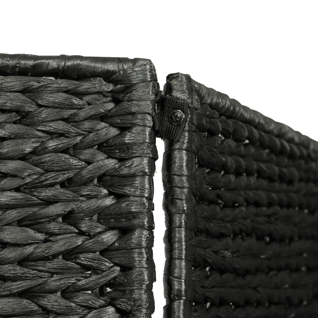 Paravento a 4 Pannelli Nero154x160 cm in Giacinto d'Acqua 247349