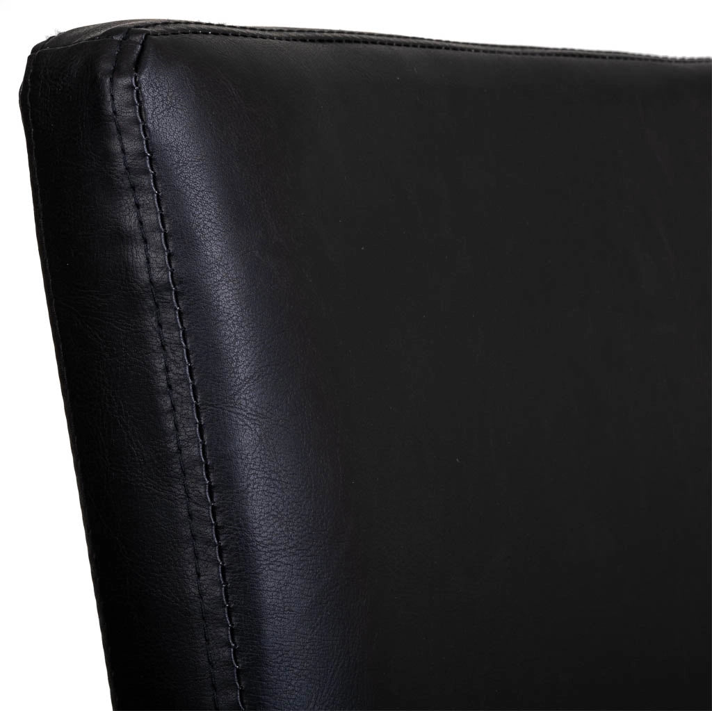 Sedia in legno imbottita nera 49x48x42/102h