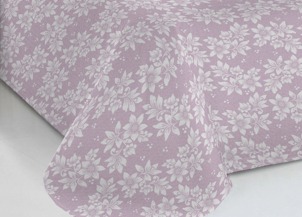 Copriletto Piquet Primavera Estate 100% Cotone Sofia Disegno Olivia - 1 Piazza e Mezza - Rosa