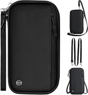 Borsa di Viaggio per Famiglia - Copertura Passaporto con Blocco RFID - Organizzatore da Portare per Carte di Credito - Documenti di Viaggio - Carta di Identità - Nero - Moderno