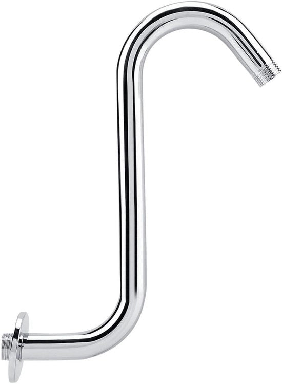 Braccio doccia con beccuccio curvo a forma di S - In acciaio inossidabile 201 resistente per testate doccia fisse - Accessori bagno
