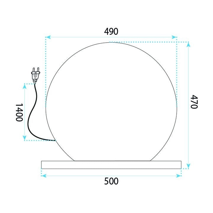 Specchio Led Hollywood White 50 Cm